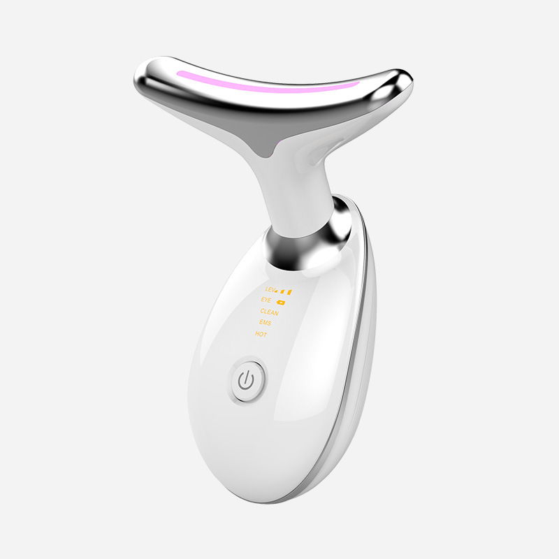 Cervical vertebra massage instrument beauty neck instrument multifunctional neck massager to remove neck lines method to make lines vibration hot compress instrument