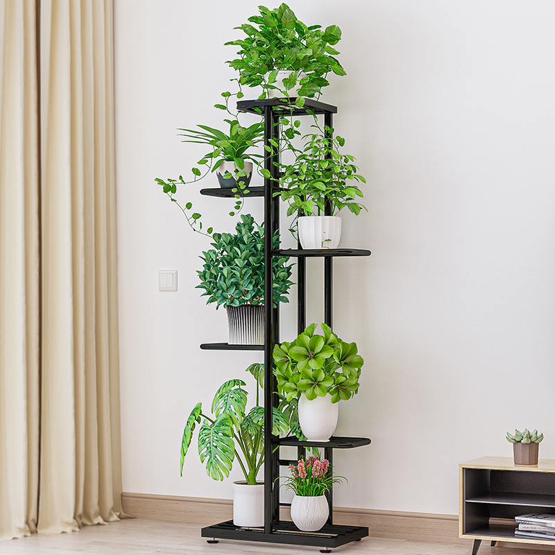 Solno home balcony simple iron art multi-layer indoor floor-standing outdoor flower pot shelf living room flower rack
