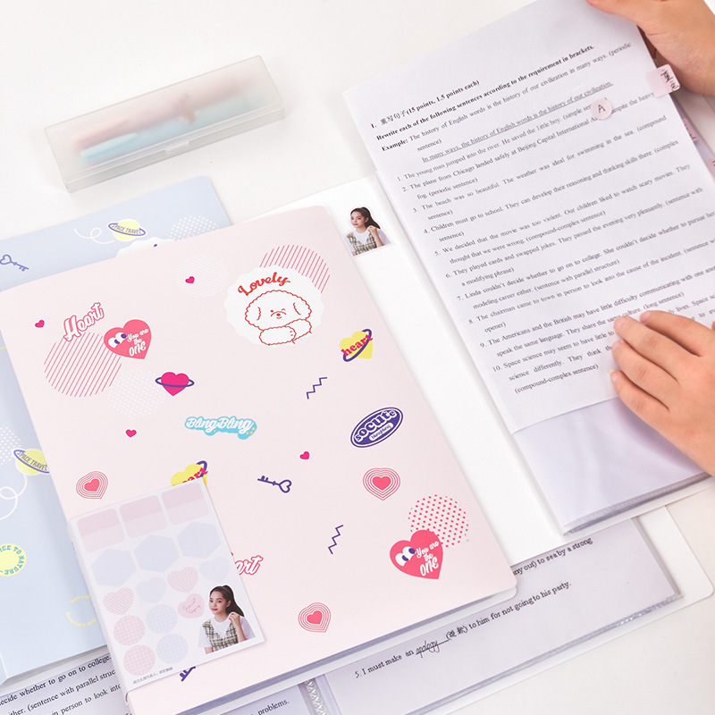 Deli A4 data folder transparent student test paper storage bag production inspection file sorting music score collection Data Book