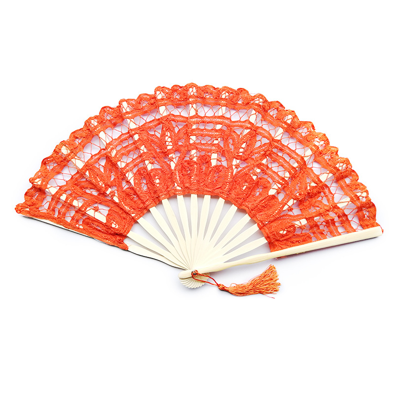 European lace fan Lady fan dance folding fan bridesmaid fan Princess fan Palace lace fan in stock