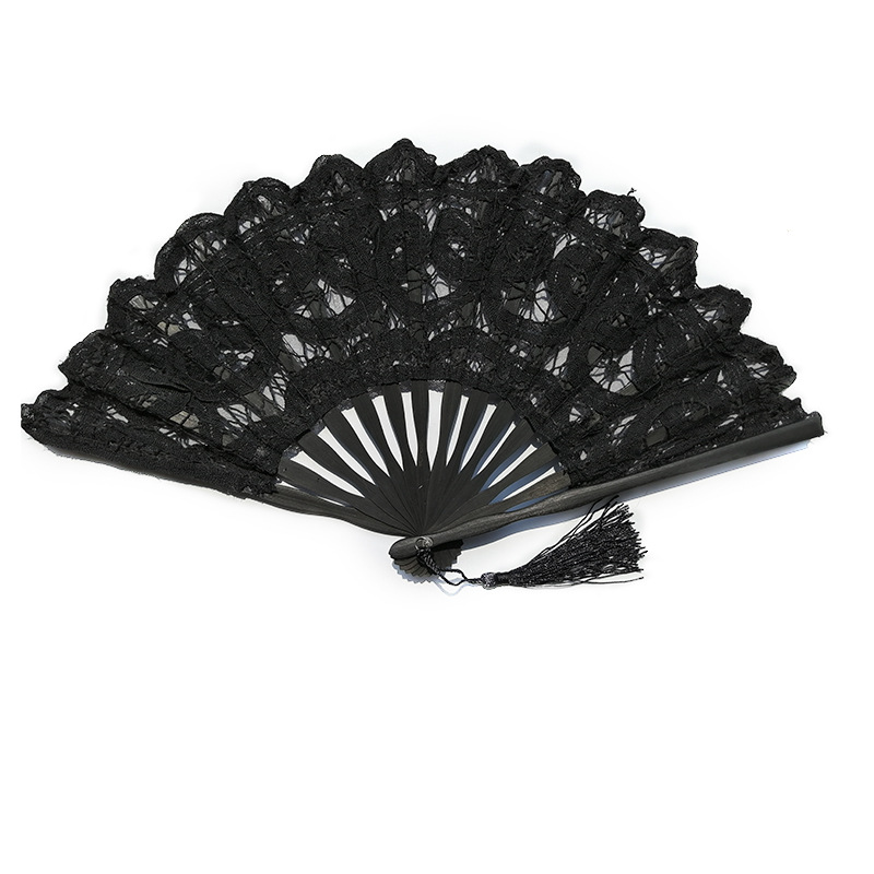European lace fan Lady fan dance folding fan bridesmaid fan Princess fan Palace lace fan in stock