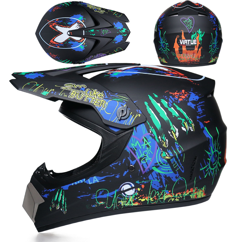 Cross-border generation four seasons motorcycle off-road helmet men's and women's electric car helmet mountain bike off-road helmet racing downhill pedal