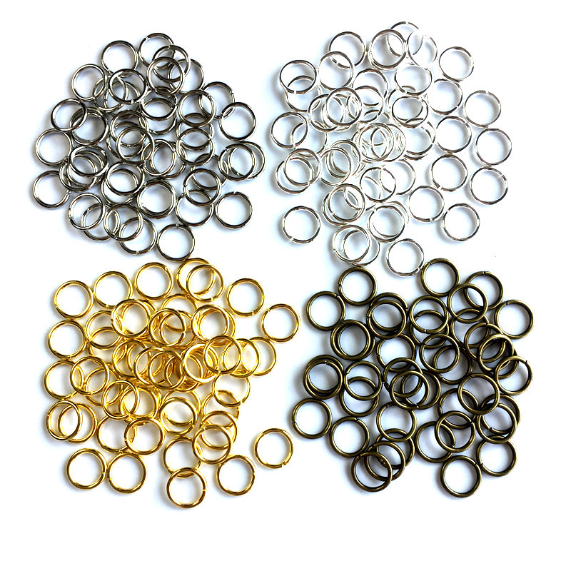 50 O-ring multi-size small bag open ring single ring iron ring C Ring connection ring glue DIY jewelry