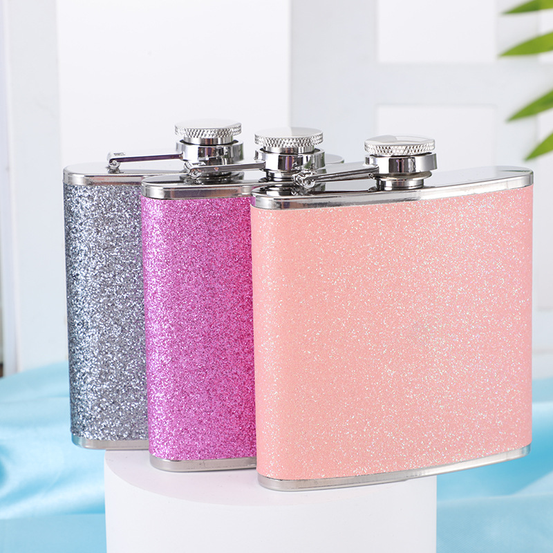 Оптовая Продажа с фабрики портативная фляжка из нержавеющей стали 8oz7oz6oz Gretel черный серебристый розовый Золотой подарочная коробка