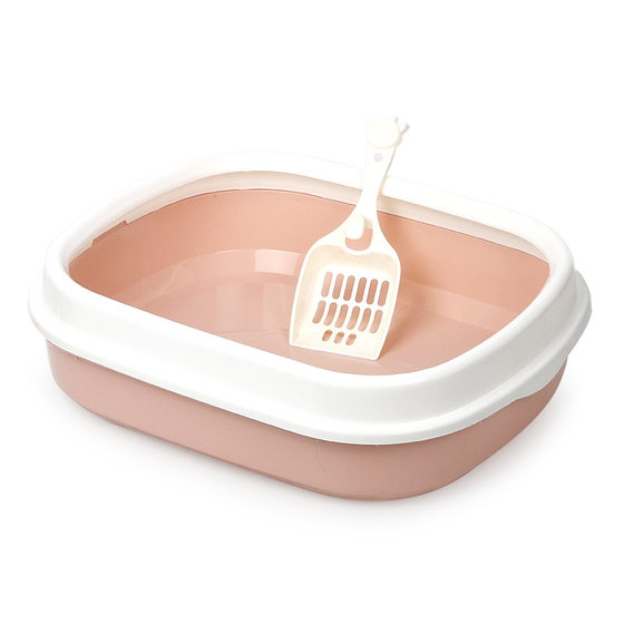 Cat litter box wholesale in stock semi-closed splash-proof Oval cat litter box high edge free cat litter shovel cat toilet free shovel