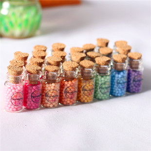 Dollhouse miniature food play scene model small cloth doll house BJD accessories mini macaroon sugar jar decoration