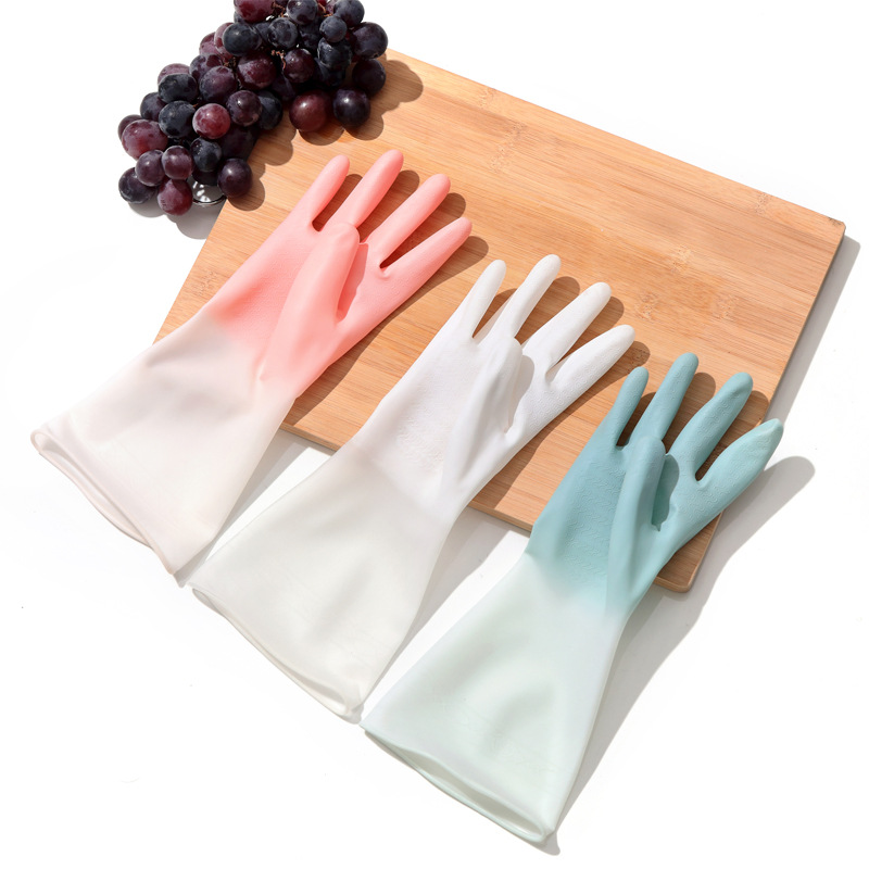 Dishwashing Gloves Waterproof Rubber Thin Cleaning Kitchen Durable Latex Laundry Clothes Rubber Household Bowl Cleaning Housework