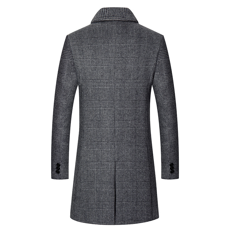 New Hot Sale Men's Long Woolen Suit Business Suit Jacket Men's Autumn Casual Slim Men's Coat