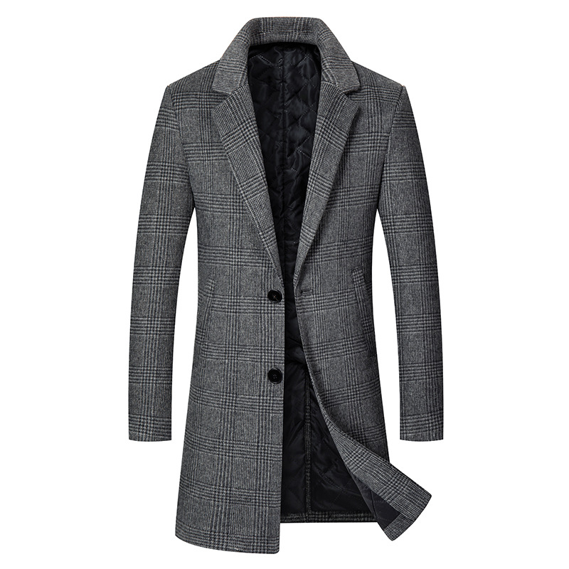 New Hot Sale Men's Long Woolen Suit Business Suit Jacket Men's Autumn Casual Slim Men's Coat