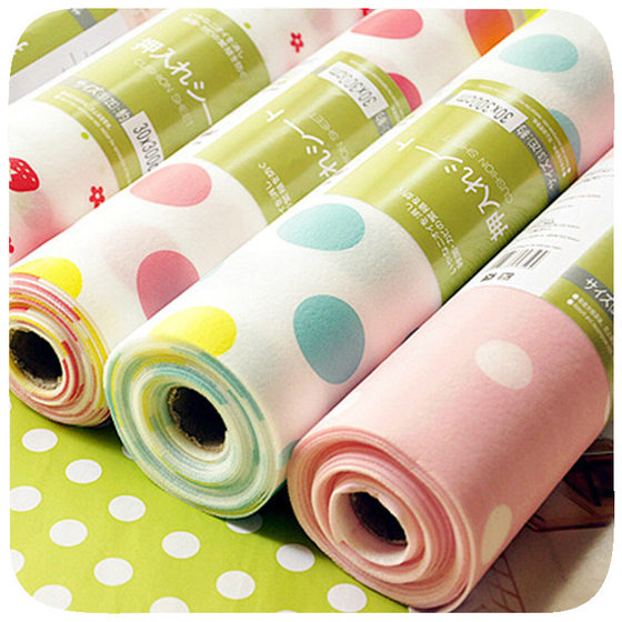 Japanese home fresh printing waterproof multi-functional non-slip placemat can be cut moisture-proof mildew-proof anti-fouling cabinet mat