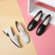 Square Toe Shallow Mouth Thick Heel Shoes Women's 2022 Spring New Inner Heightening Small Leather Shoes Women's Soft Bottom Casual Loafers for Women