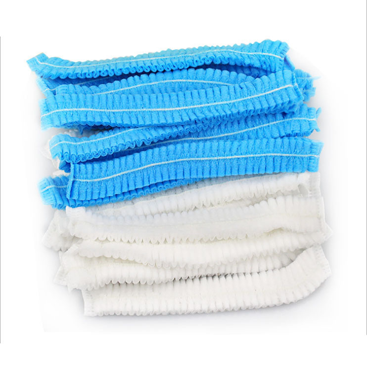 Factory direct disposable non-woven strip cap single rib double rib workshop home beauty thickened dust cap headgear
