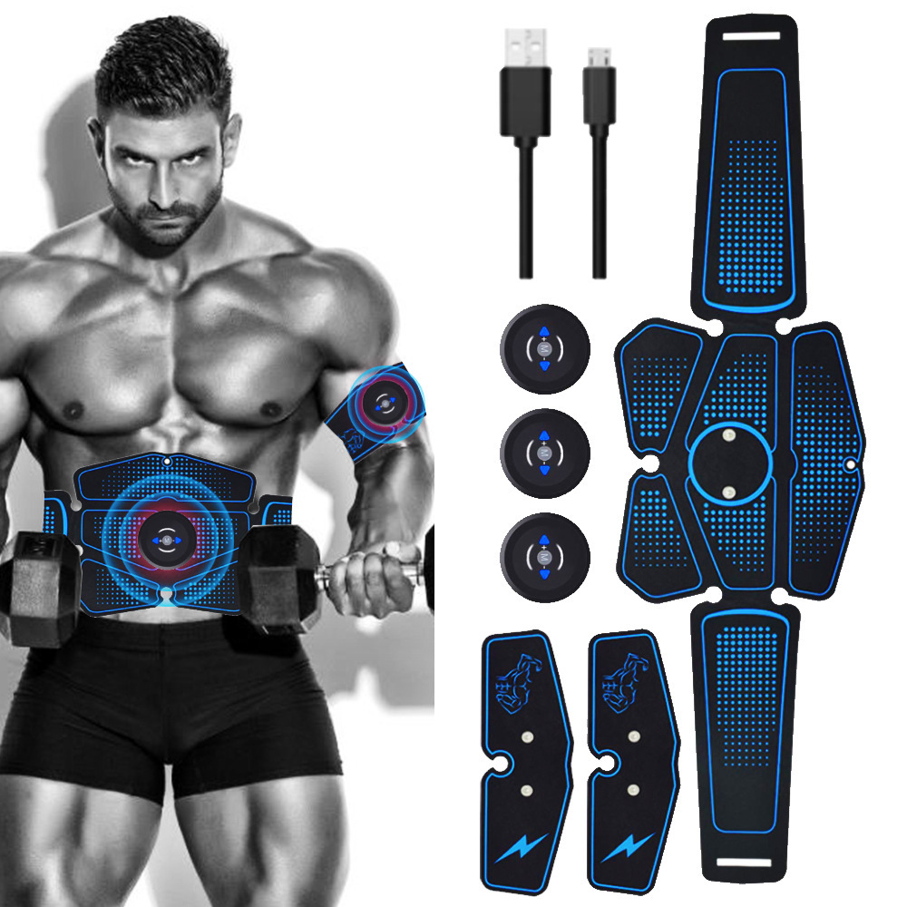 Abdominal health equipment fitness instrument belt six eight abdominal muscle massage exercise waist arm three piece set