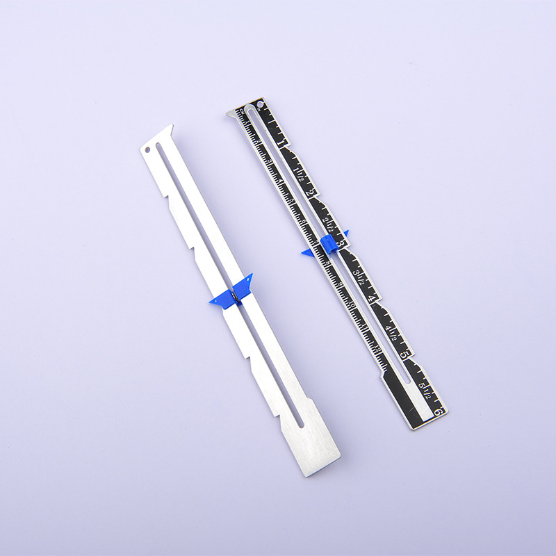 Handmade DIY Ruler Aluminum Stitching Edge Ruler Thickened Sewing Patchwork Ruler Positioning Measure Button Edge Distance Parallel Line