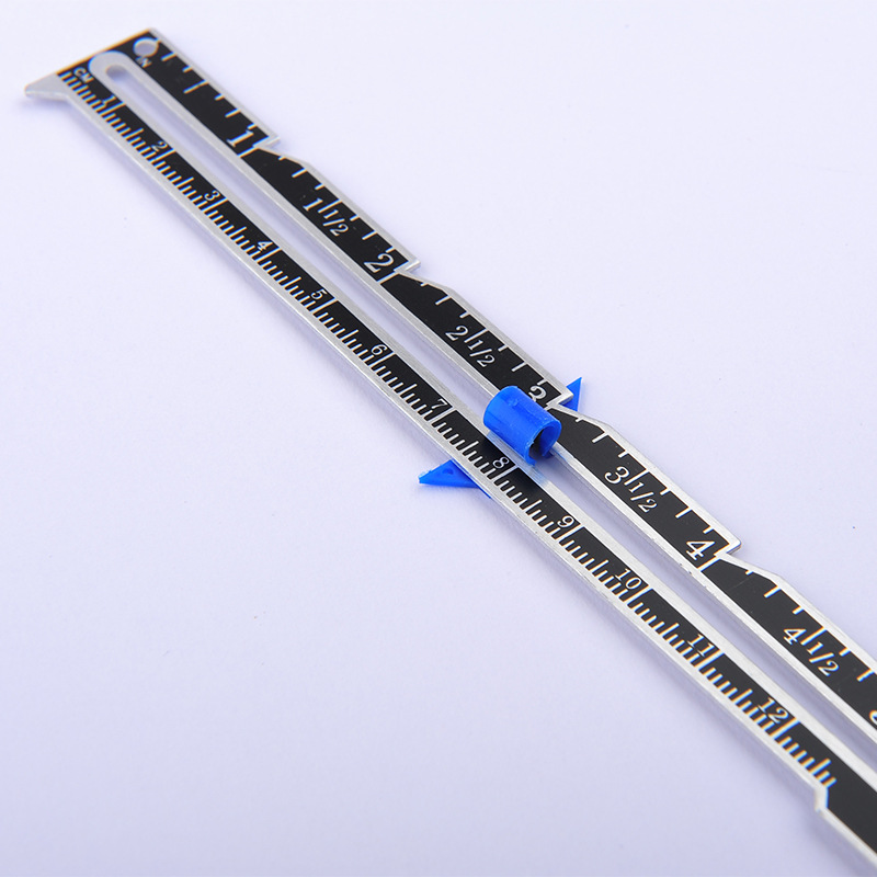 Handmade DIY Ruler Aluminum Stitching Edge Ruler Thickened Sewing Patchwork Ruler Positioning Measure Button Edge Distance Parallel Line