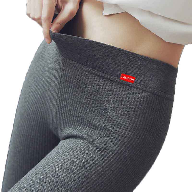 Leggings Women's Outer Wear 2023 Spring and Autumn New High Waist Vertical Strip Thread Slimming Large Size Ankle-length Pants