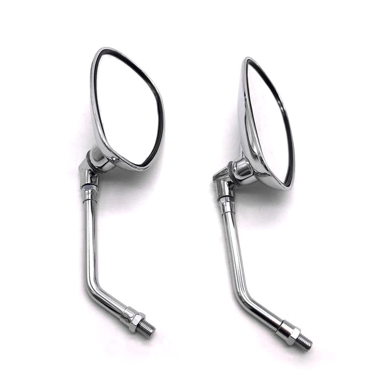 Motorcycle Modified rearview mirror Electric Car Rearview Mirror whole body electroplating Diamond leopard iron rod 10mm