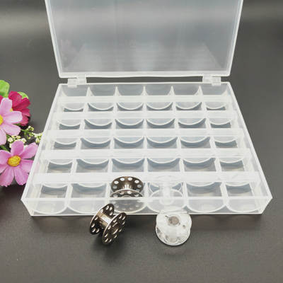 Household factory plastic bobbin box sewing machine thread core box plastic empty box transparent plastic empty box 36 grid Bobbin