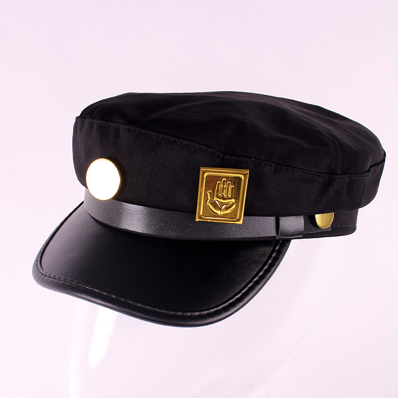 JOJO's Bizarre Adventure Hat Metal Badge Jotaro Cosplay Hat Sunshade Animation Peripherals