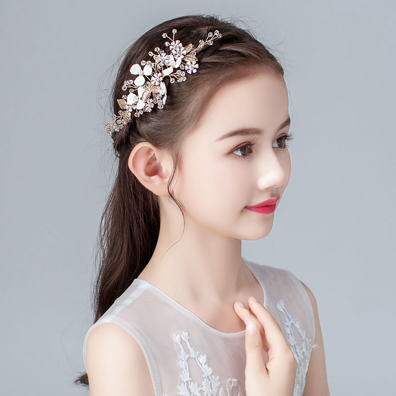 Children's Girls' Headwear Korean Princess Super Fairy Clip Hairpin Fairy Dance Performance Concert Competition Head Flower
