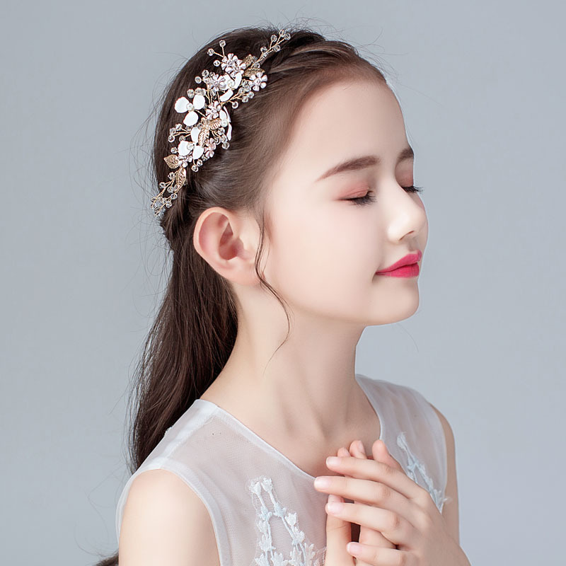 Children's Girls' Headwear Korean Princess Super Fairy Clip Hairpin Fairy Dance Performance Concert Competition Head Flower