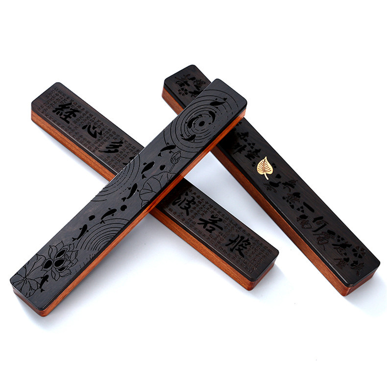 Ebony incense box Rosewood incense box purple sandalwood burner hollow line incense box decoration line incense agarwood sandalwood box