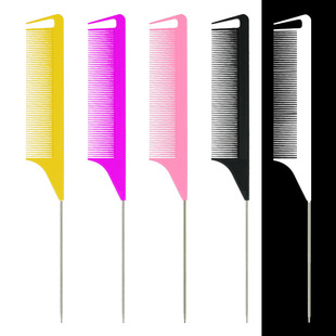 Styling Pointed-Tail Comb Hair Coloring Highlighting Comb Plastic Comb Hair Styling Comb Hair Salon Hairdressing Tools Cross Border Hot Sale