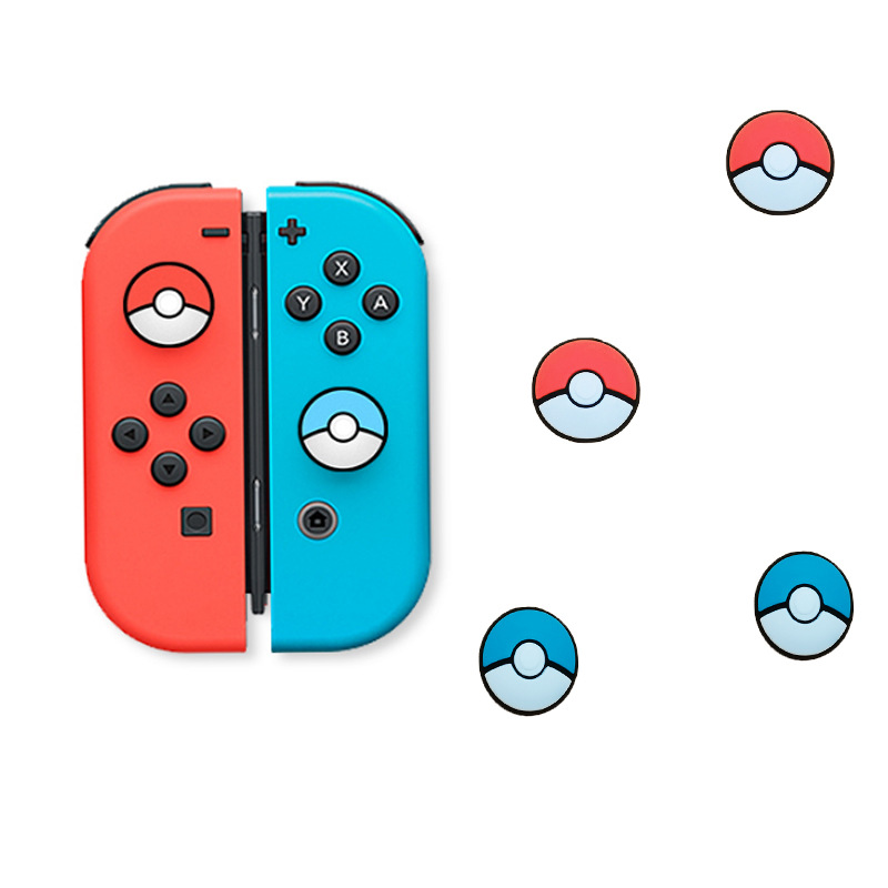 For Nintendo Switch/Lite Elf Ball Rocker Cap OLED Pikachu Rocker Silicone Protective Cover