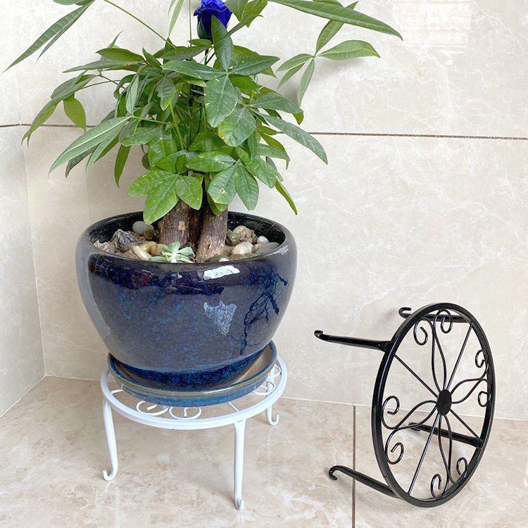 Cross-border gardening single-layer iron flower stand balcony outdoor green orchid potted iron flower stand bracket five-piece set