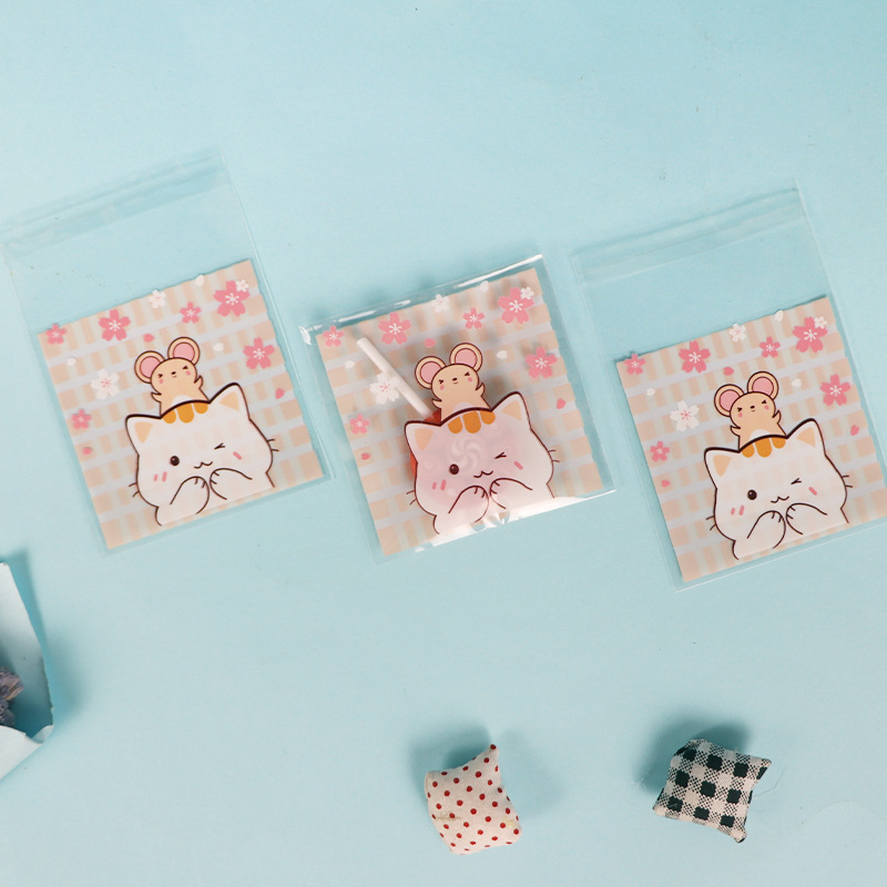 Original new baking packaging self-sealing bag cookie self-adhesive bag snowflake crisp machine-sealed bag candy factory direct sales