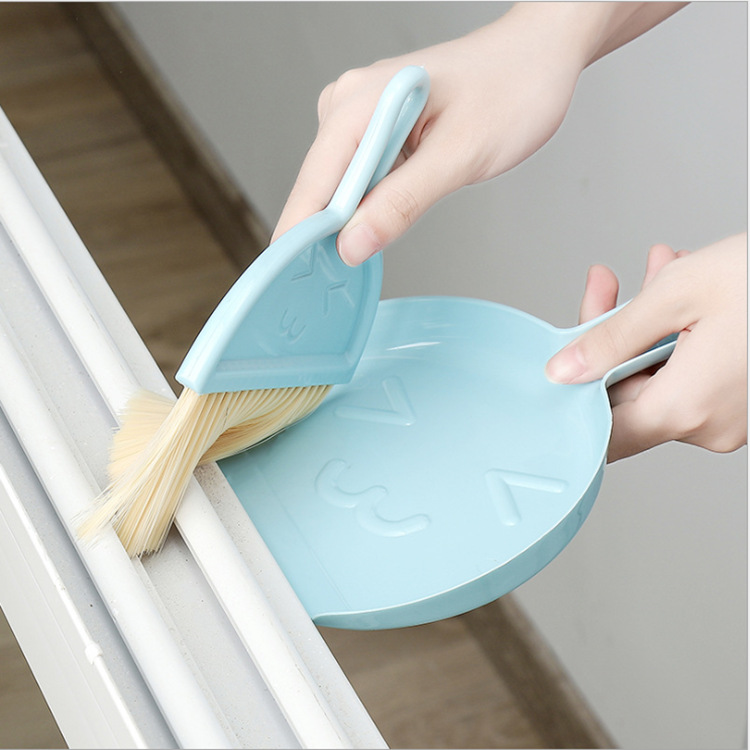 Small Broom Dustpan Set Household Set Desktop Children's Plastic Garbage Shovel Small Dustpan Mini Small Broom Broom Broom