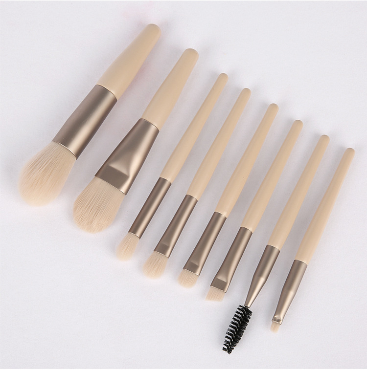 Mini version 8 makeup brush set portable travel set soft hair eye shadow brush foundation brush beauty tools wholesale
