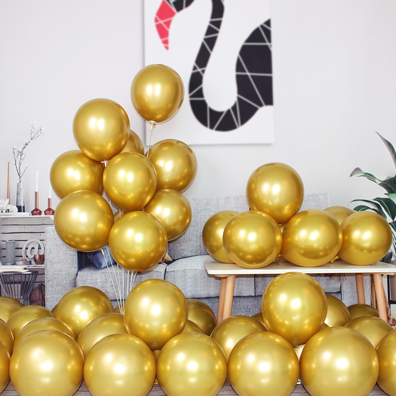 10 inch round metal balloon birthday party decoration supplies cross-border 1.8g g hot selling thick balloon wholesale