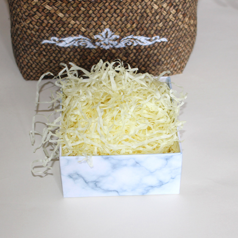 Spot wholesale Lafite grass color shredded paper gift box candy box filler Lafite paper gift box factory direct sales