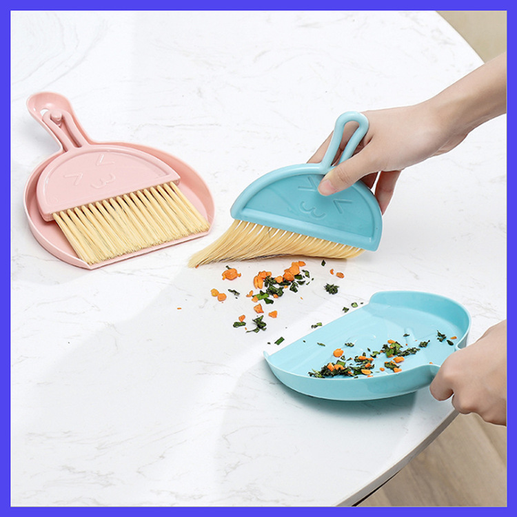 Small Broom Dustpan Set Household Set Desktop Children's Plastic Garbage Shovel Small Dustpan Mini Small Broom Broom Broom
