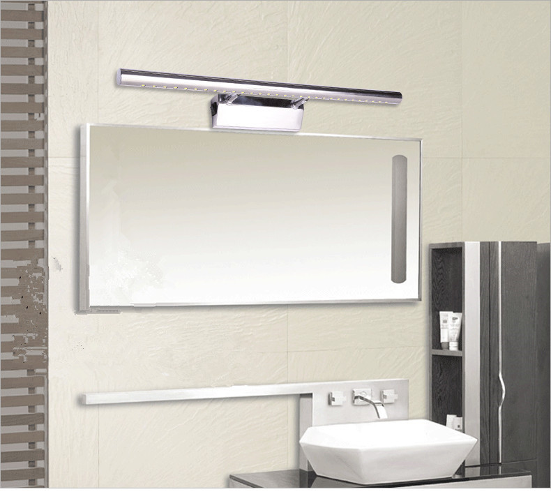 Cross-Border factory direct batch stainless steel mirror front lamp LED bathroom bedroom toilet mirror lamp lighting wall painting lamp