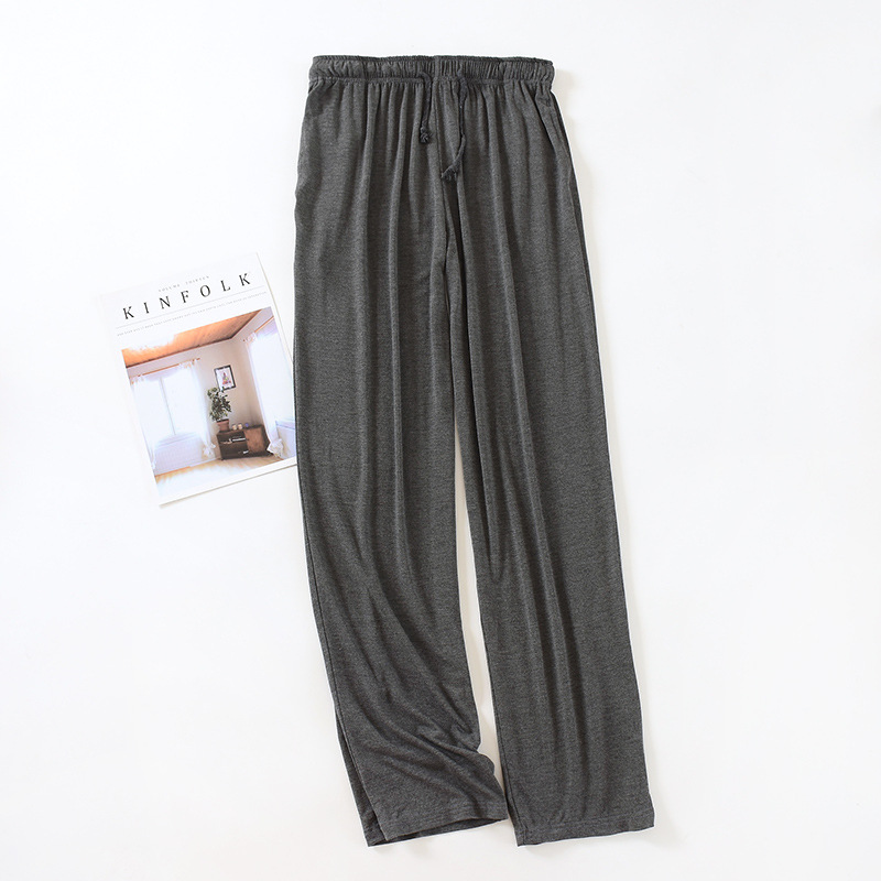Spring Summer Autumn Men's Pajama Pants Modal Home Pants Trousers Thin Extra Large Size Loose Elastic Home Pants