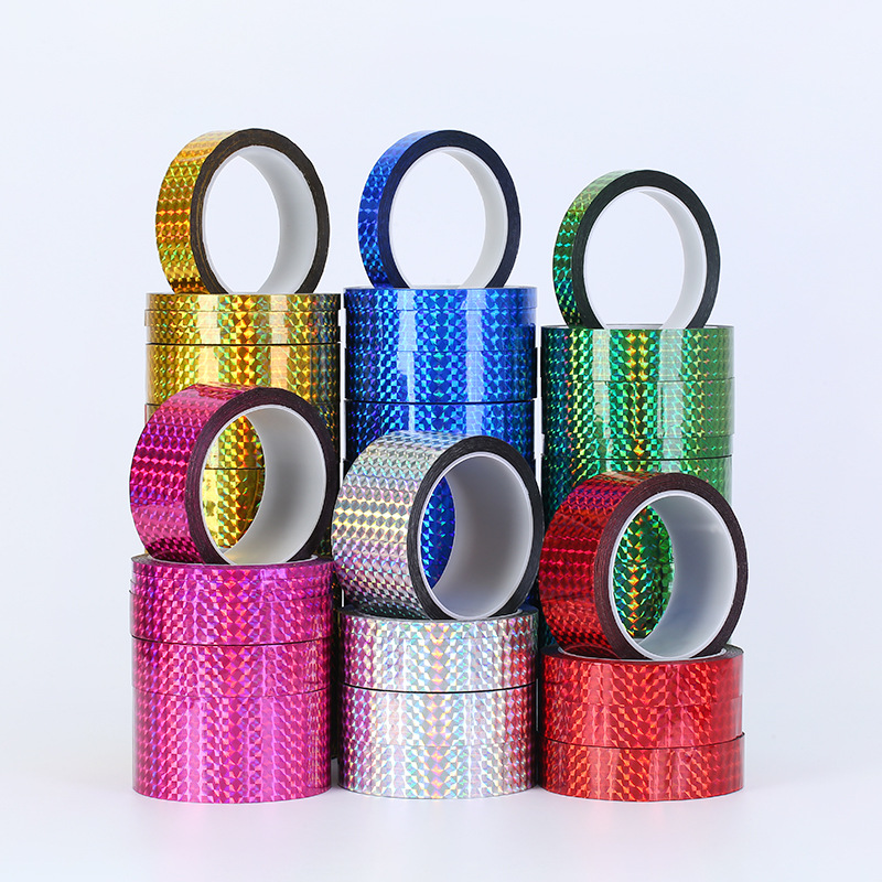 Wholesale laser tape color stationery decoration gold tape wedding photo frame diy dumb gold matte silver paper edge
