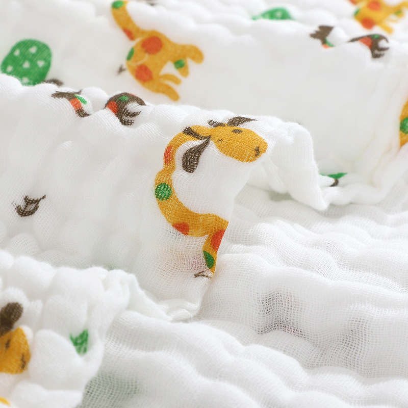 Baby's Pure Cotton Bath Towel Pumi Printed Children's Towel Soft Blanket Gauze Thickened Bath Bag Baby Products