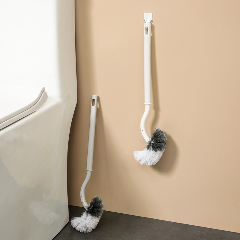 Toilet brush long handle cleaning brush plastic household toilet strong brush household cleaning artifact can be hung