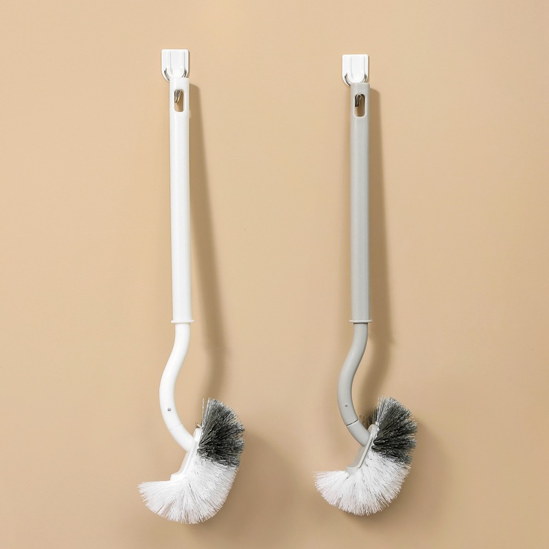 Toilet brush long handle cleaning brush plastic household toilet strong brush household cleaning artifact can be hung
