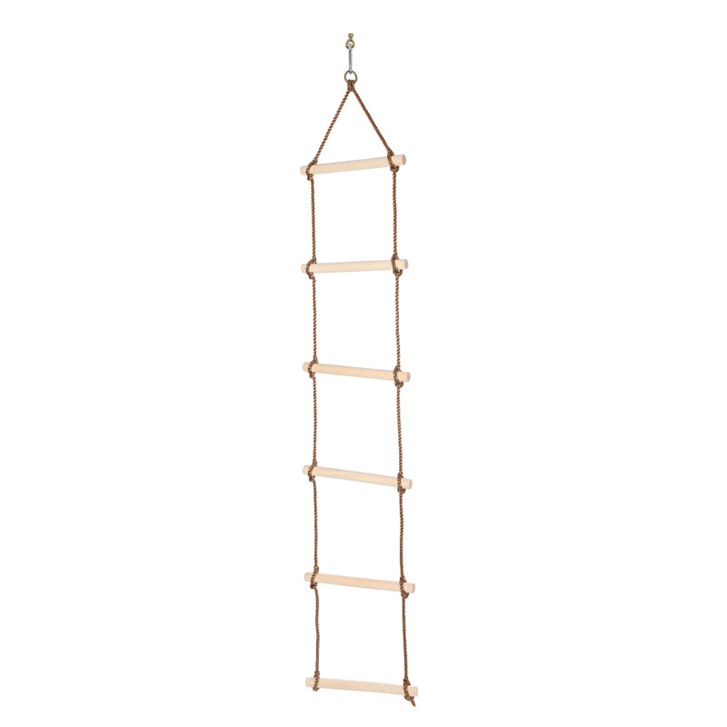 Red House Amazon children's indoor outdoor play rope ladder accessories wooden children's six-gear climbing ladder