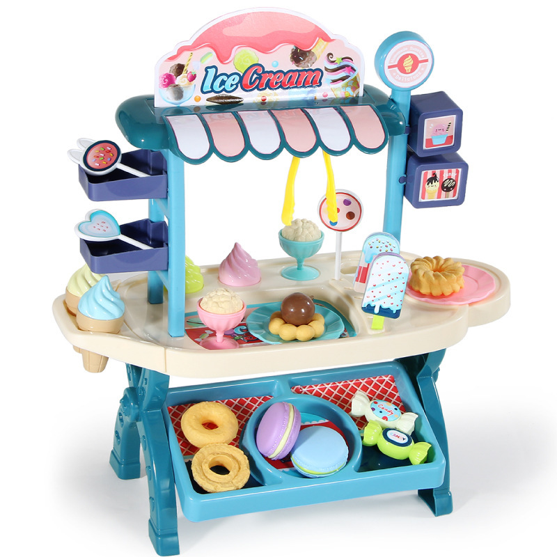 Children's Family Yihui ice cream car simulation mini candy ice cream trolley toy boys and girls suit