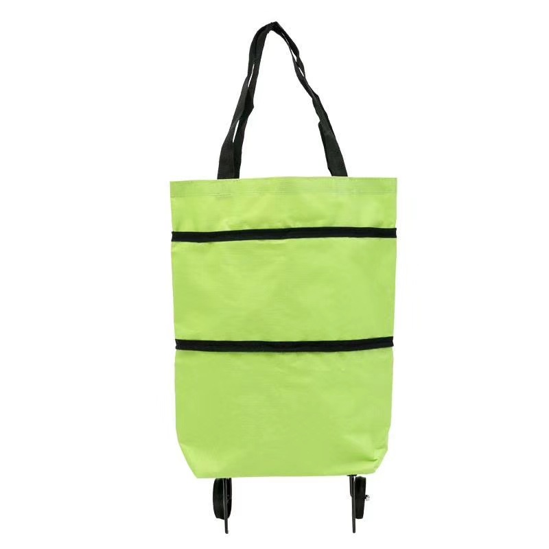 轮子包购物袋折叠便携购物车袋超市滑轮包大容量买菜包定 做LOGO