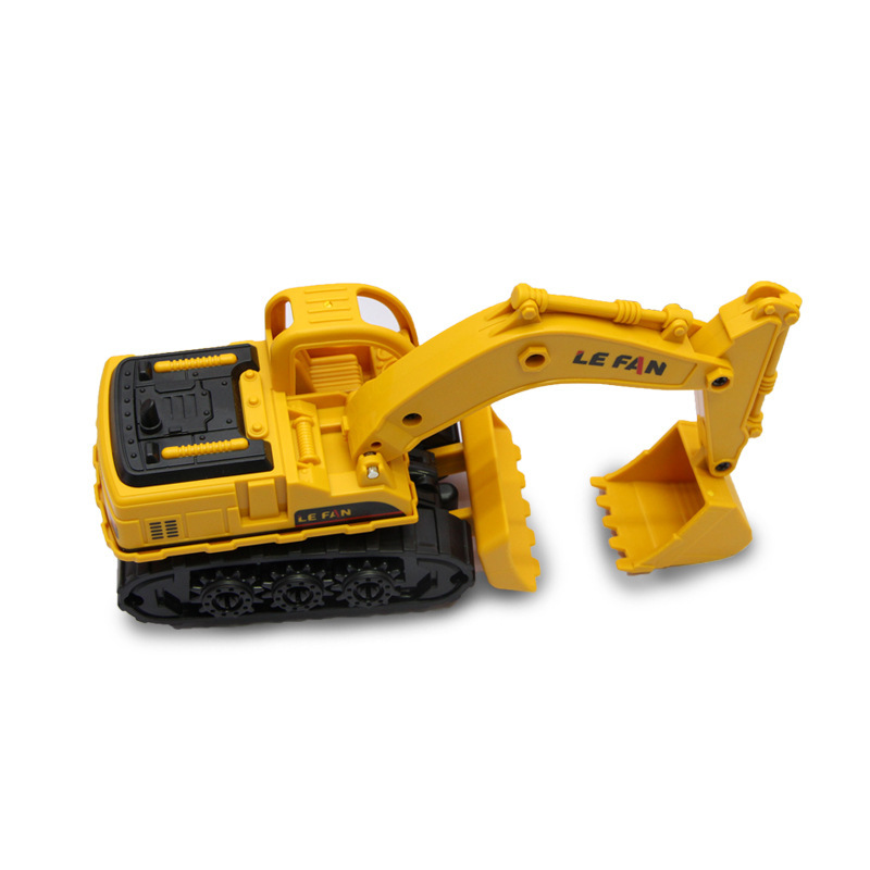 Inertia Engineering Excavating Crane Children's Toy Car Drop Resistant Car Boy Baby Excavator Cake Baking Shop Ornaments