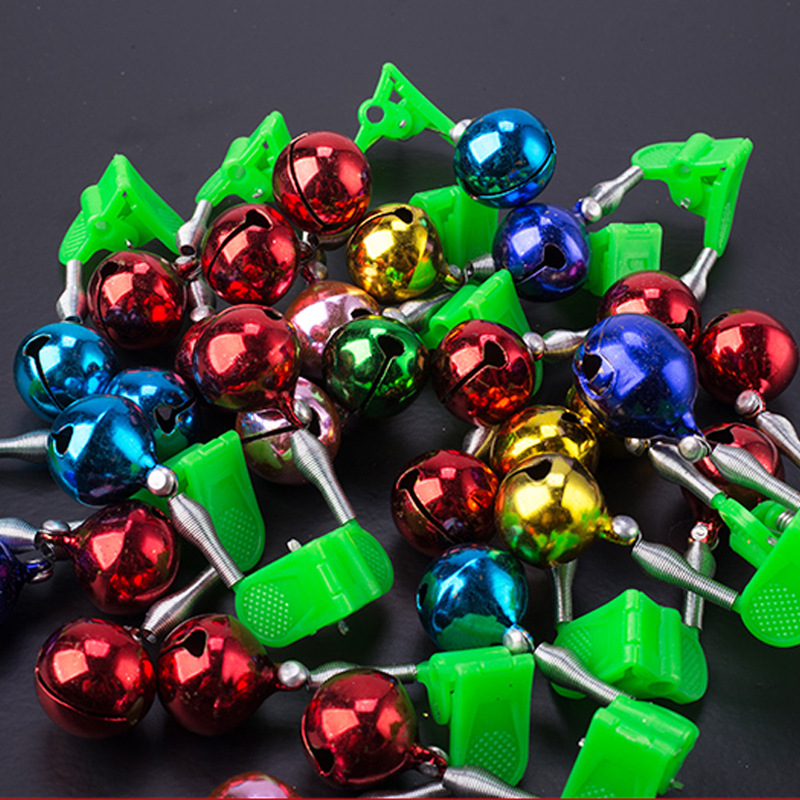 Super loud fishing Bell high sensitivity anti-drop spiral pure copper sea Rod Bell luminous light alarm fishing clip