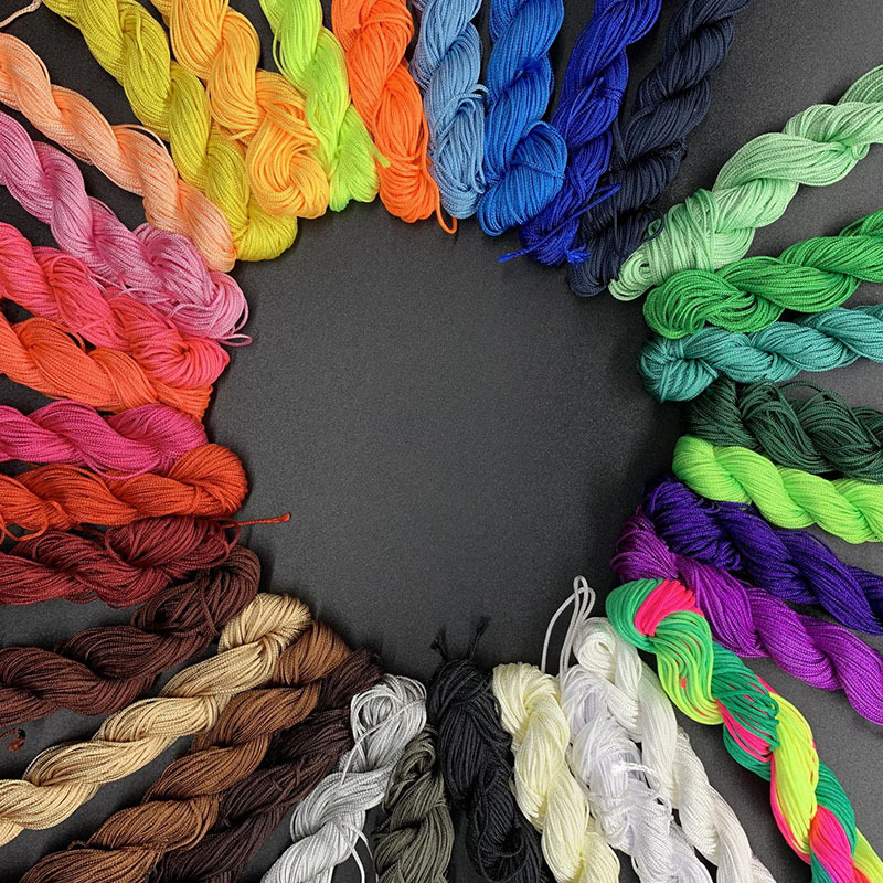 1mmA thread polyester twist thread braided rope Jade thread Buddha beads hand string Chinese tie thread handmade DIY