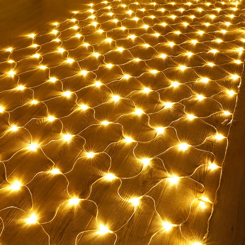 24V low-voltage LED net lamp, small colorful outdoor waterproof park holiday decoration fishing net light, multicolored star light string