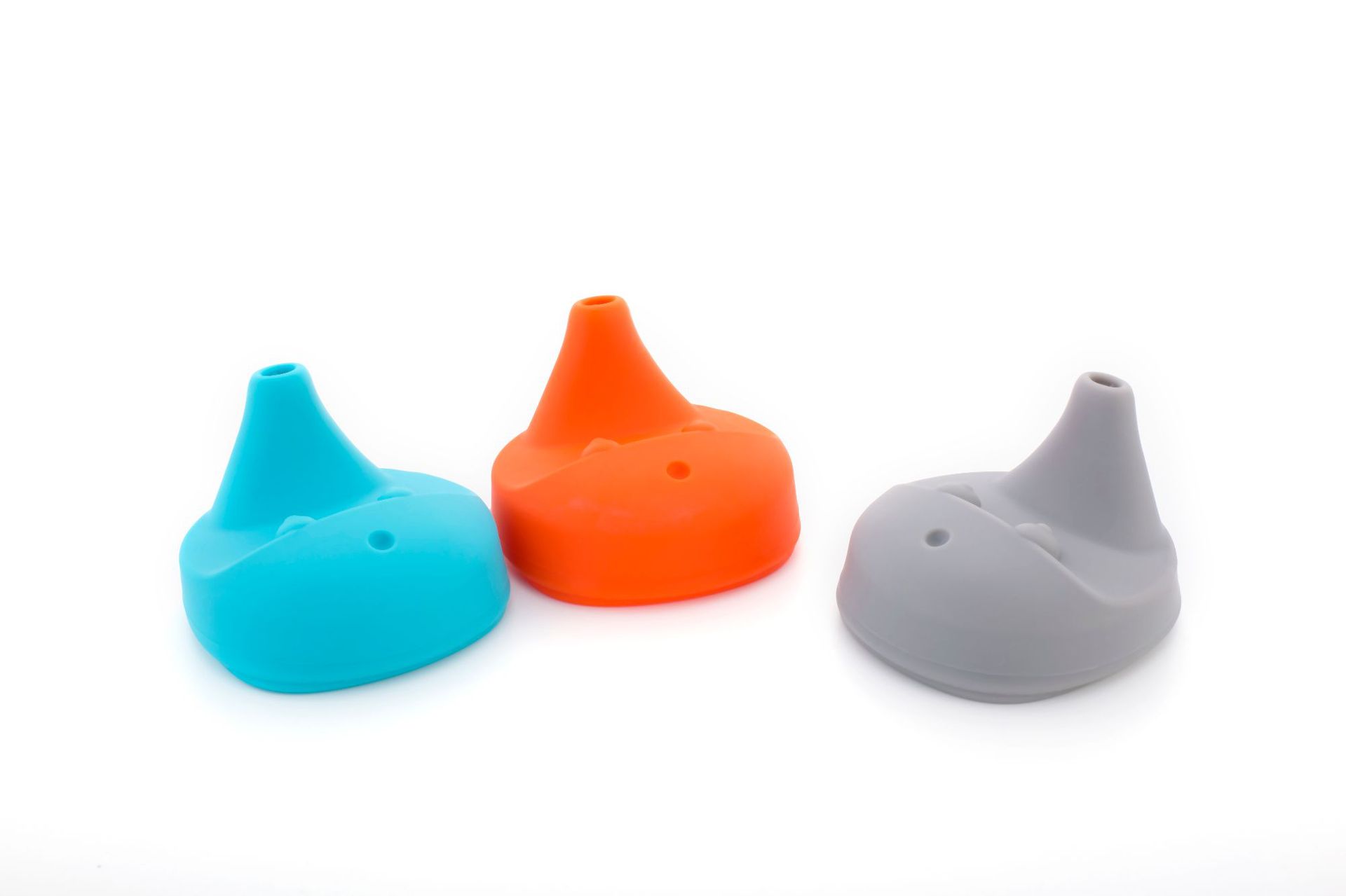 Cross-border silicone cup lid anti-spill anti-overflow elastic silicone duckbill drinking cup lid can be equipped with any caliber cup lid