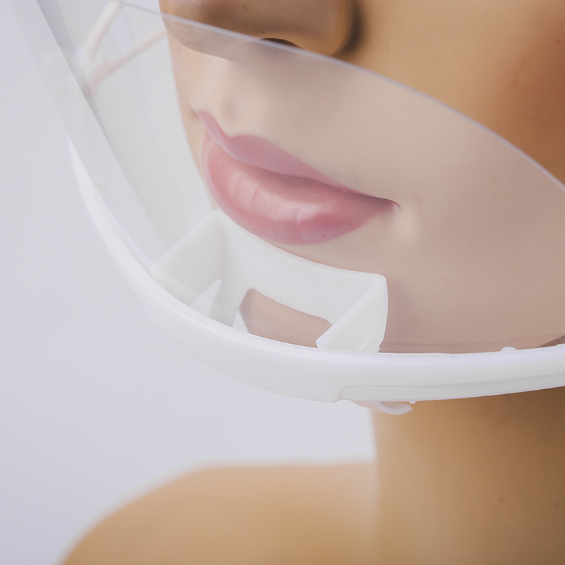 Transparent food hygiene plastic dining mask kitchen chef anti-saliva restaurant milk tea shop smile dining mask
